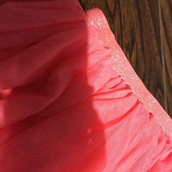 H&M pink sparkly skirt size 8-9 kids 2 layered - Picture 2 of 8